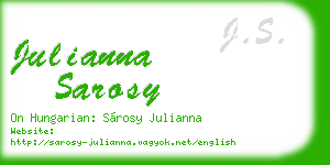 julianna sarosy business card