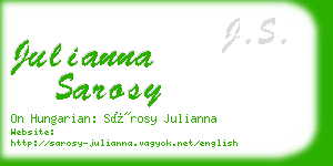 julianna sarosy business card